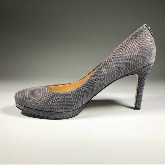 IVANKA TRUMP SOPHIA Smooth Gray Suede Herringbone - Picture 6 of 8